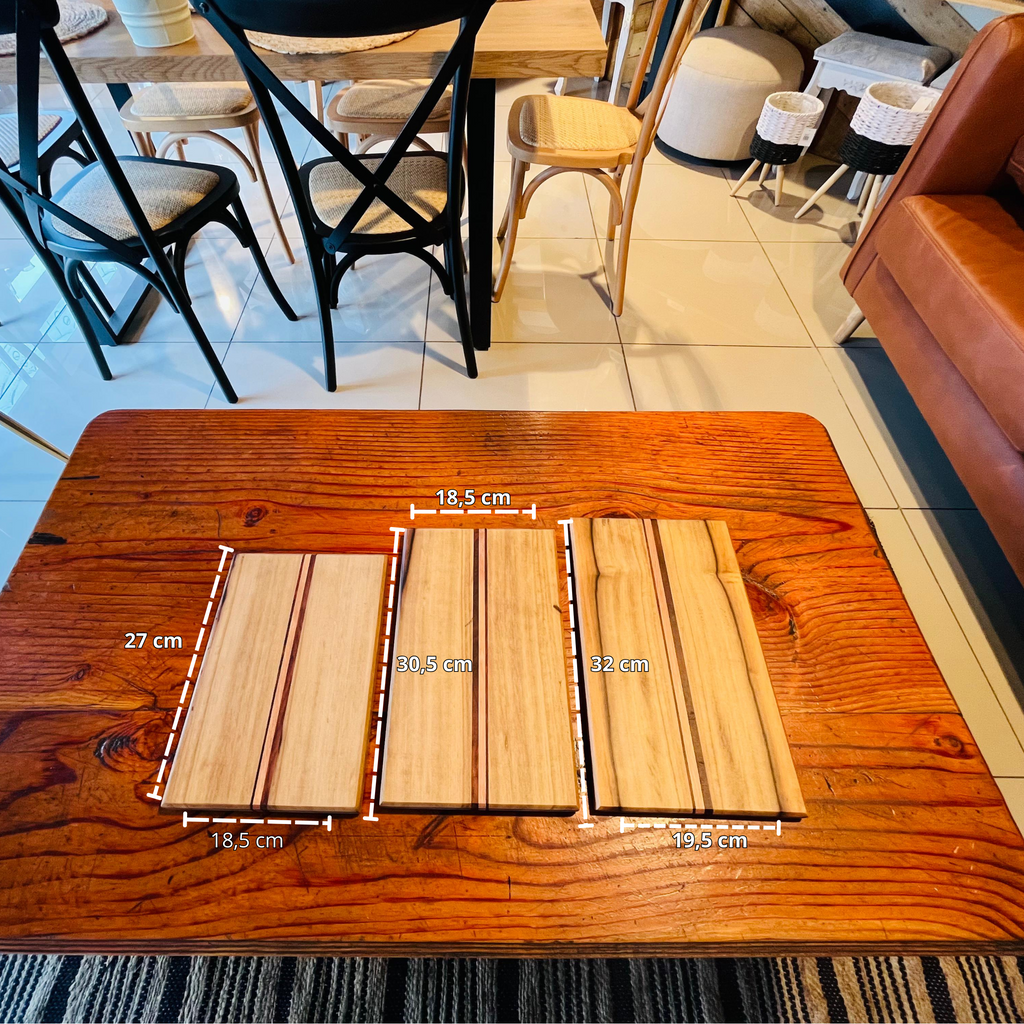 Tablas de Picoteo Premium - Maderas Nativas (Laurel, Alerce, Ciruelillo y Mañío)