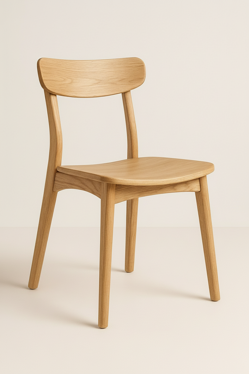 Set de 4 Sillas Nórdicas de Madera Maciza – Diseño Escandinavo