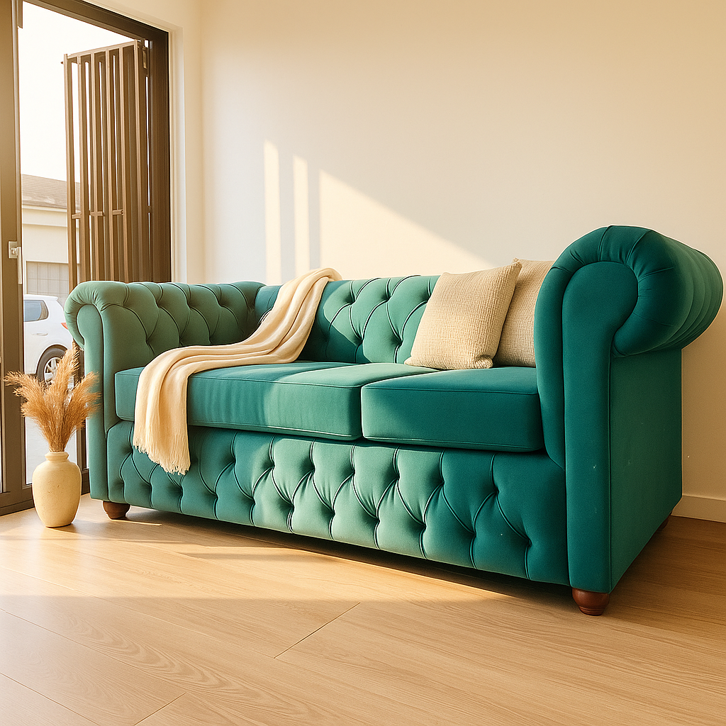 Sofá Chesterfield Moderno y clásico en Felpa