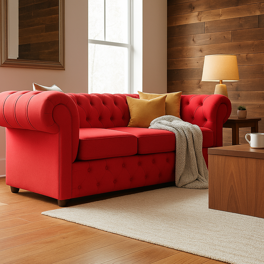 Sofá Chesterfield Moderno y clásico en Felpa