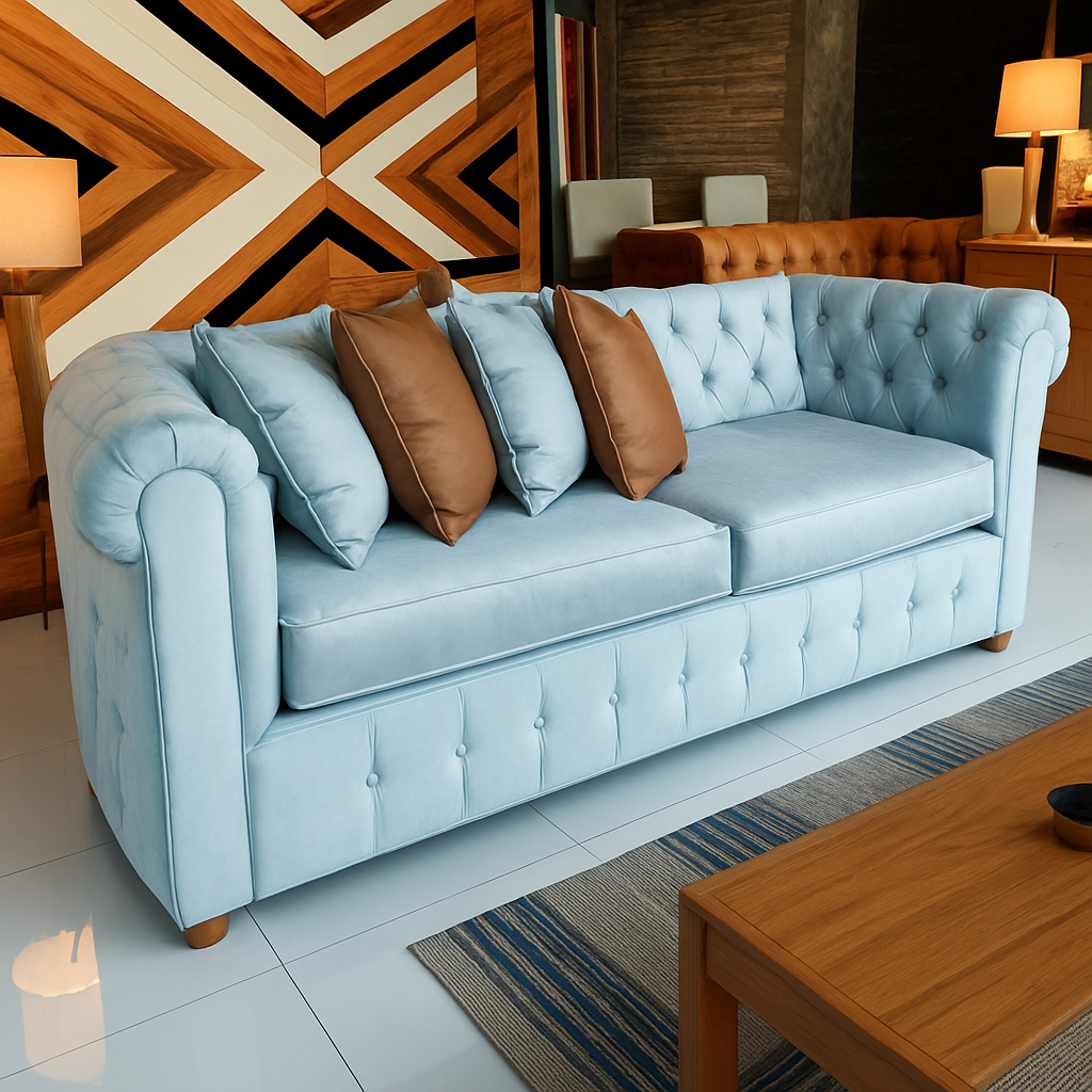 Sofá Chesterfield Moderno y clásico en Felpa