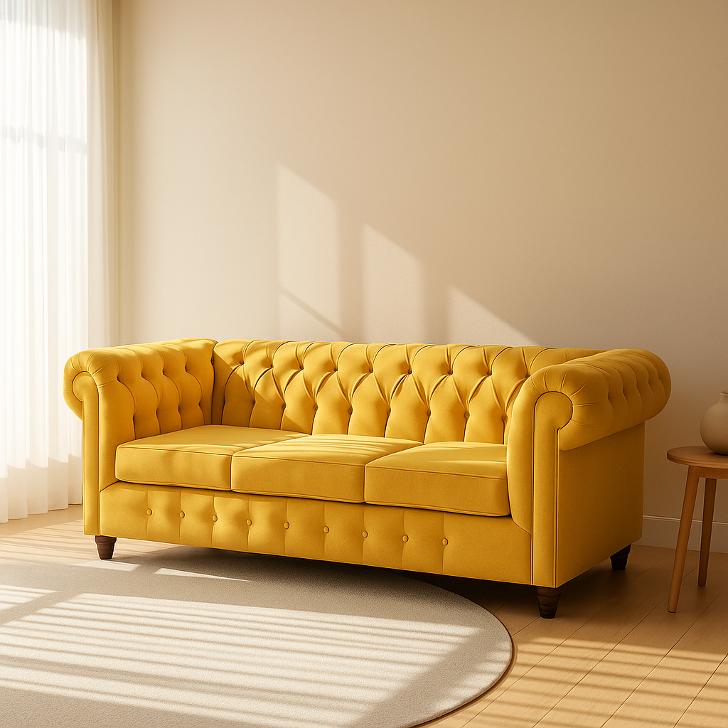 Sofá Chesterfield Moderno y clásico en Felpa