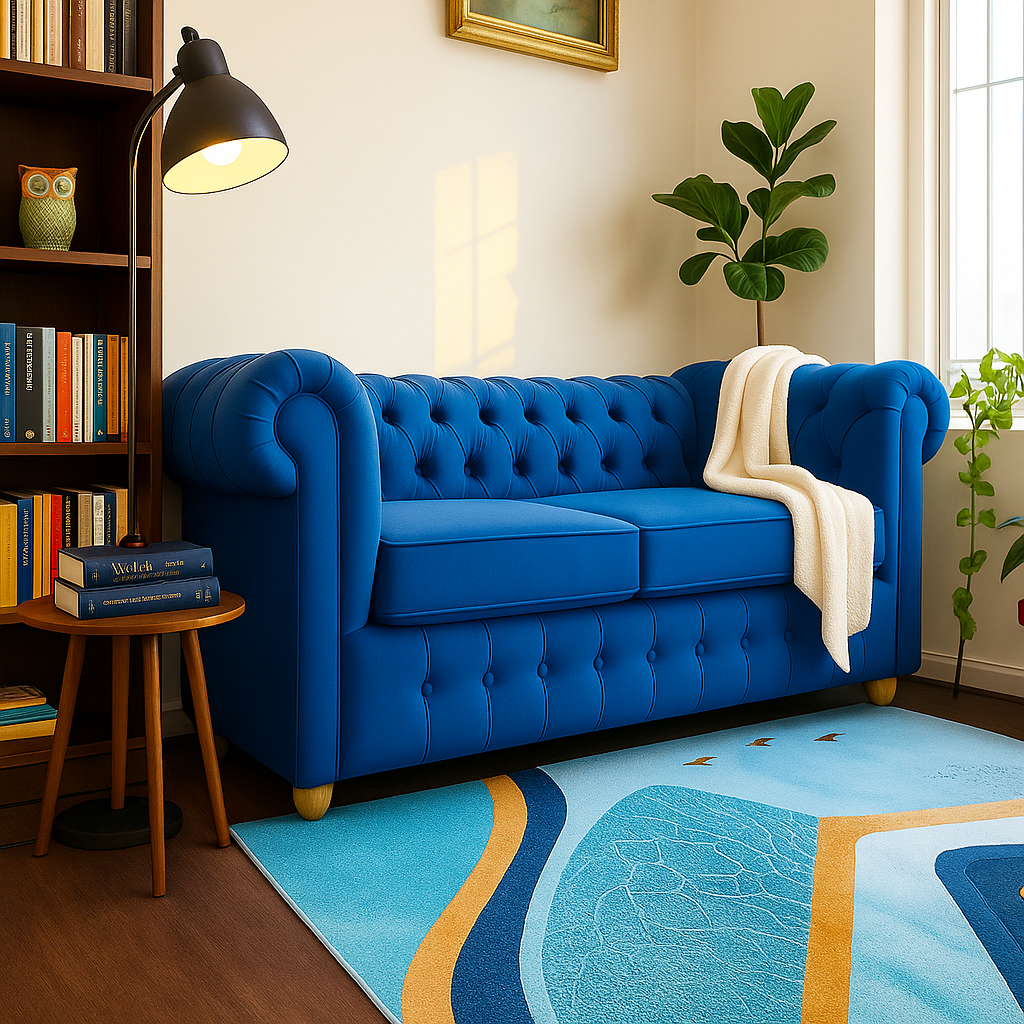 Sofá Chesterfield Moderno y clásico en Felpa