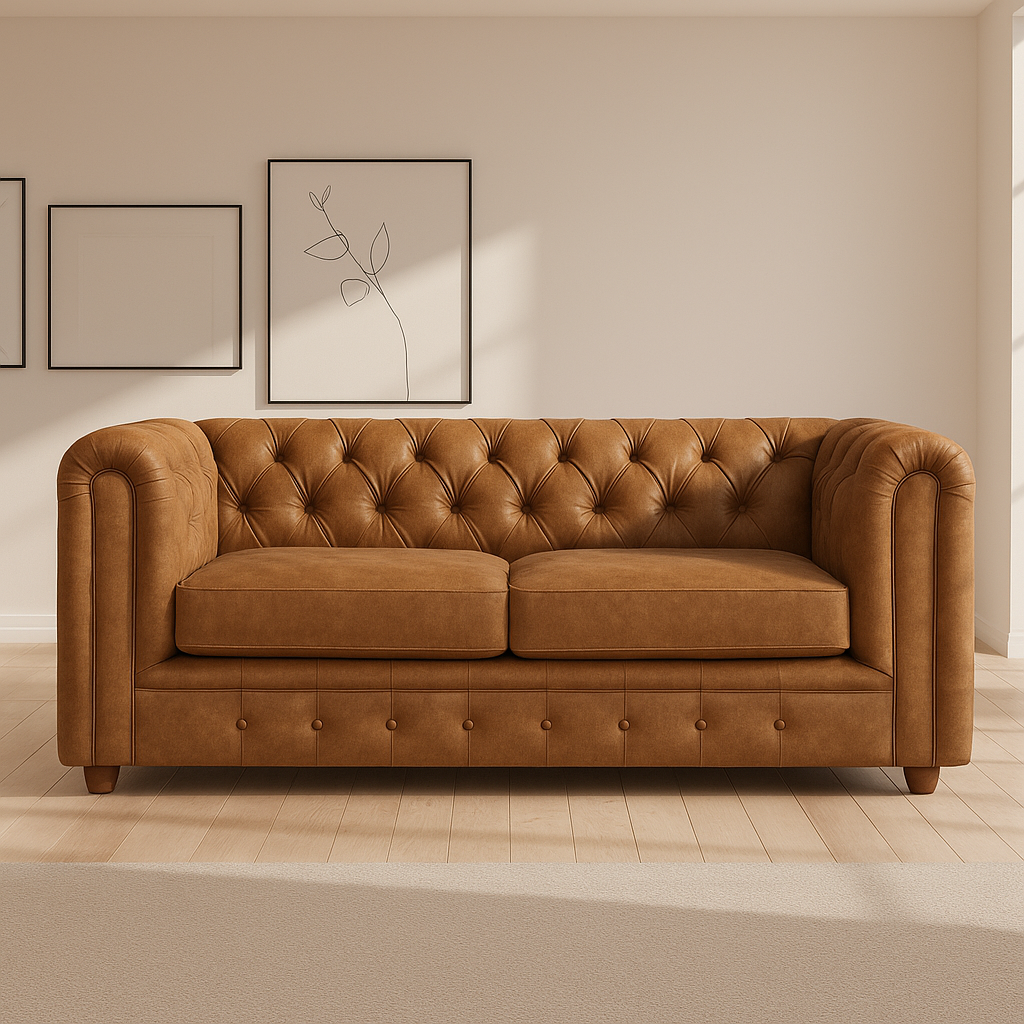Sofá Chesterfield Ecocuero Moderno y Clasico