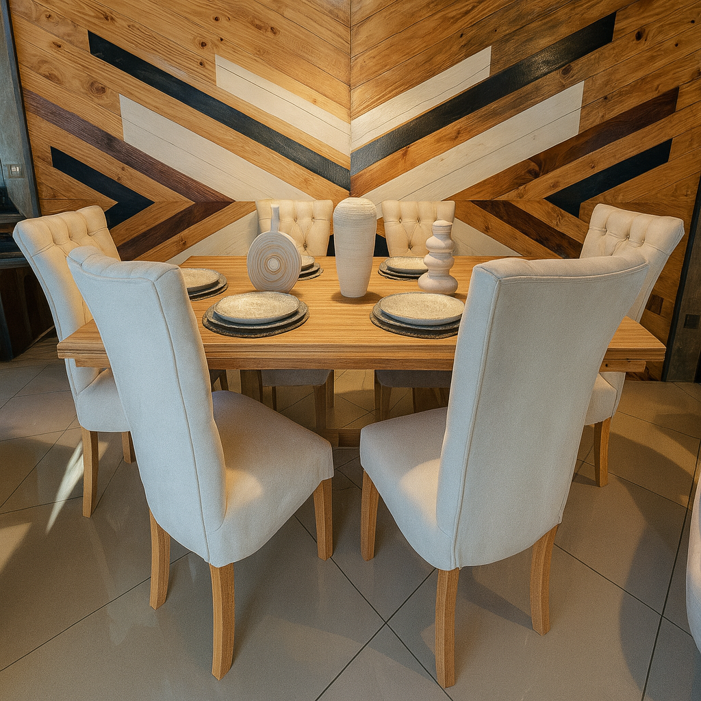 Comedor Mediterráneo de Madera Sólida