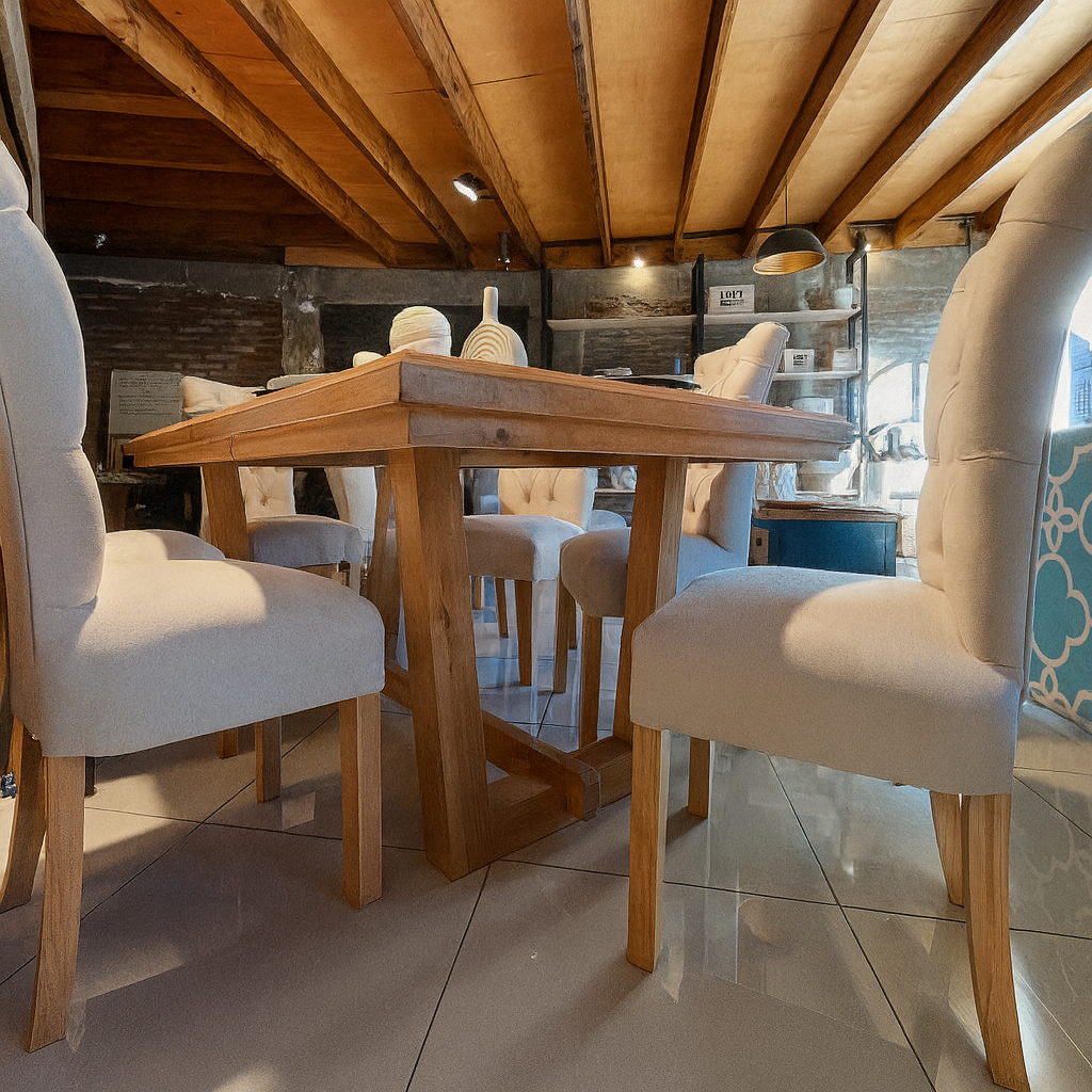 Comedor Mediterráneo de Madera Sólida