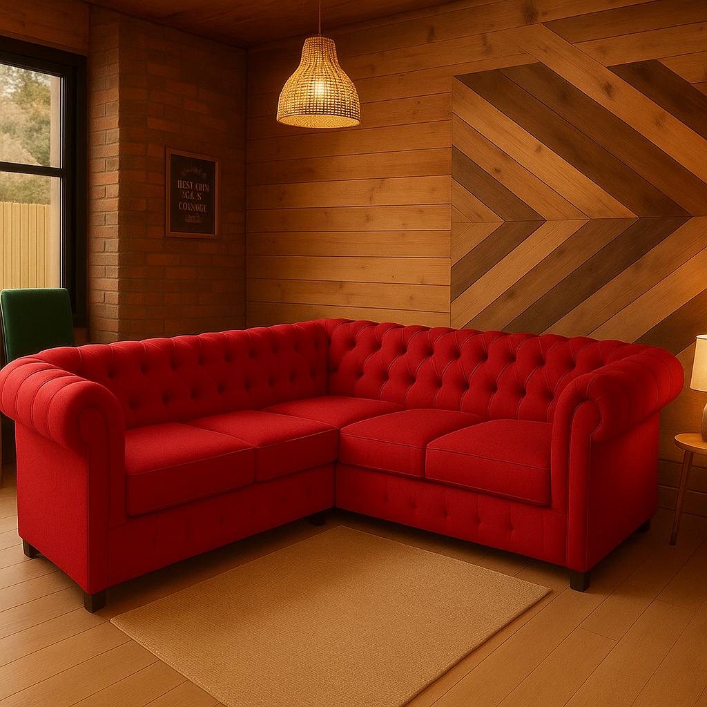 Sofá Seccional en L Chester Felpa – 2,00 x 2,40 m