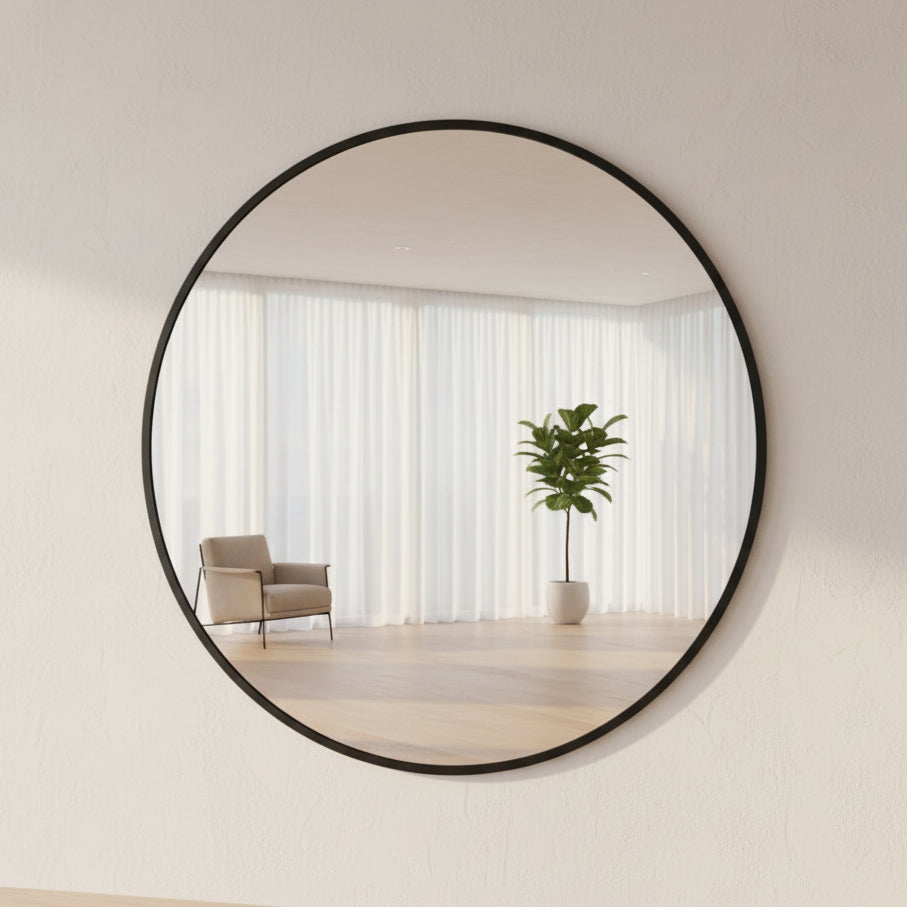 Espejo Redondo Colgante - 80 cm