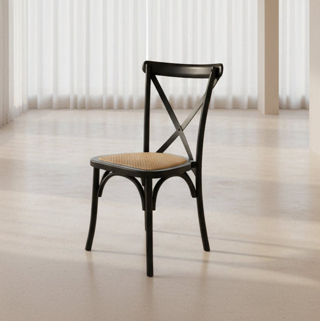 Sillas Crossback con Asiento de Ratán – Pack 6 unidades