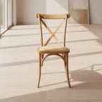 Sillas Crossback con Asiento de Ratán – Pack 6 unidades