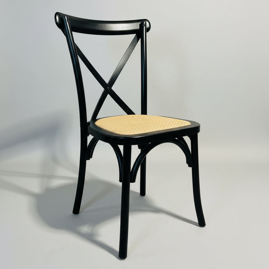 Sillas Crossback con Asiento de Ratán – Pack 6 unidades