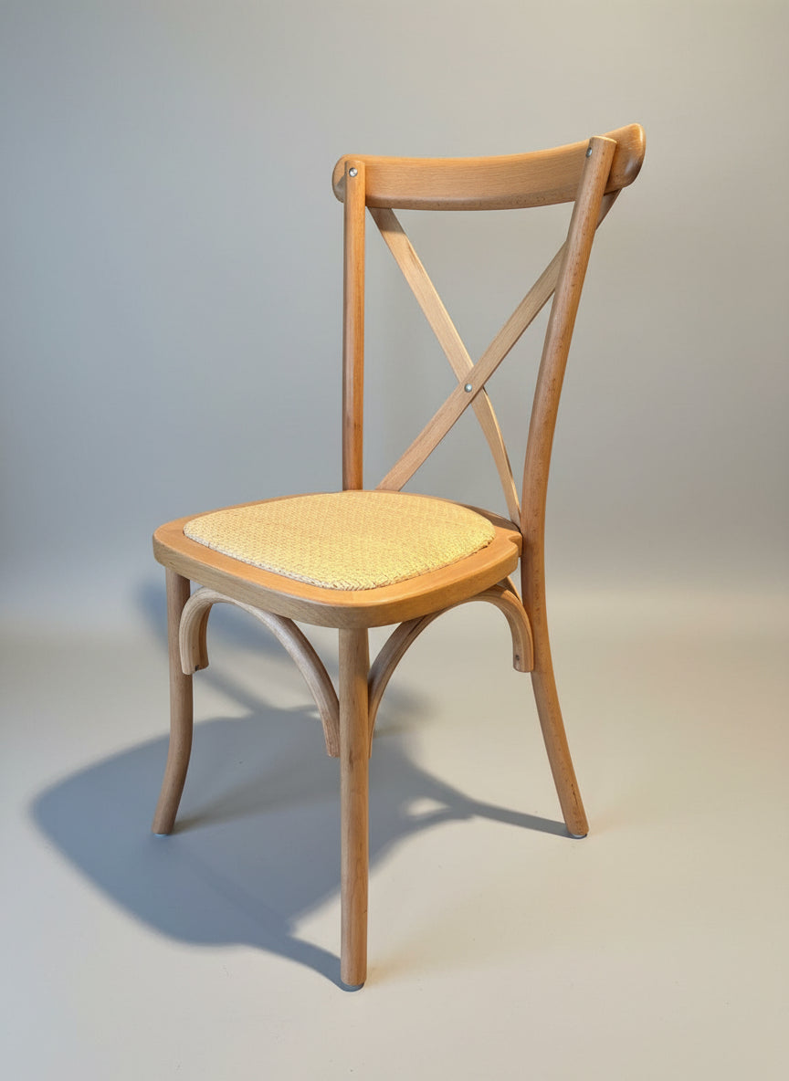 Sillas Crossback con Asiento de Ratán – Pack 6 unidades