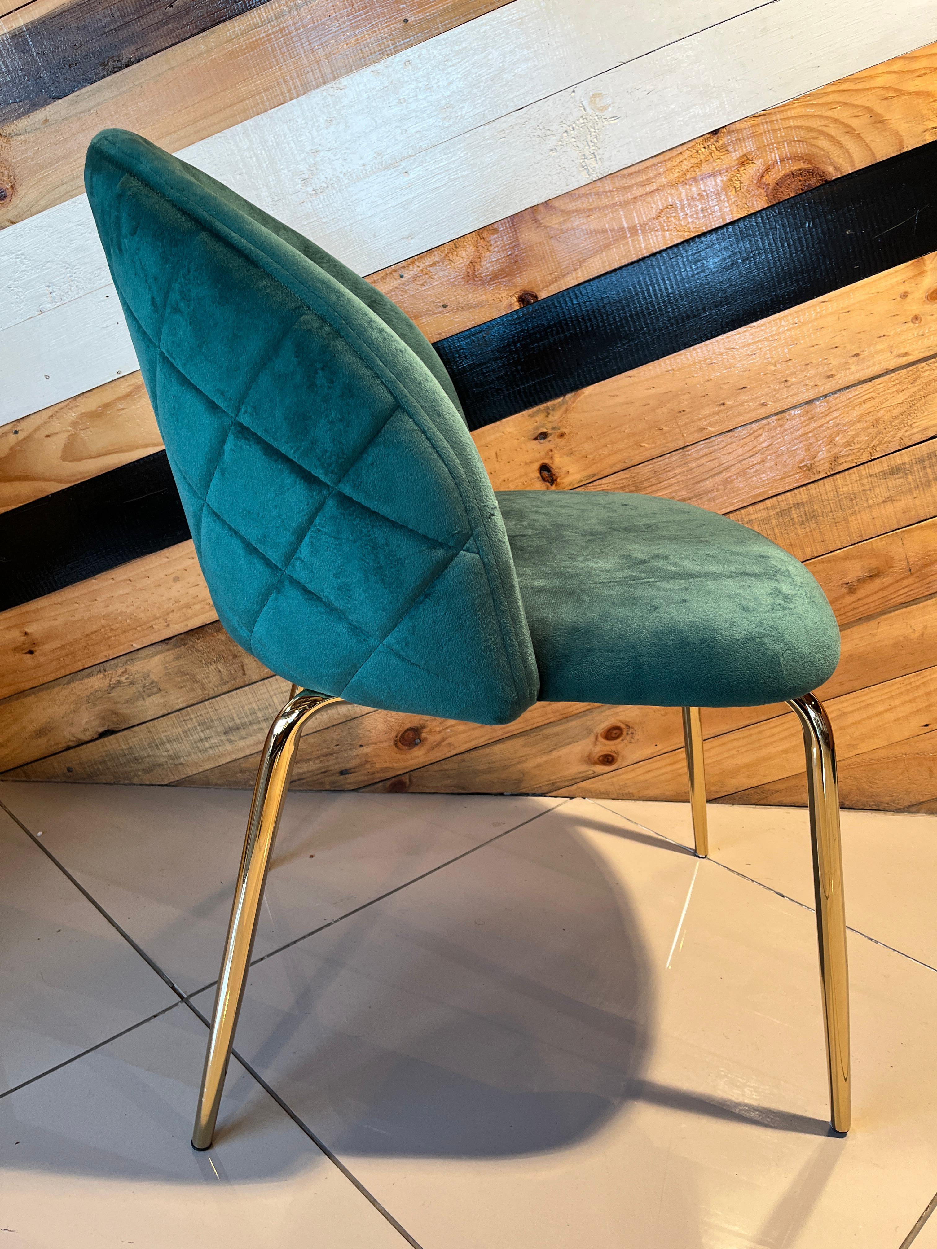 Silla Velvet Verde Gold