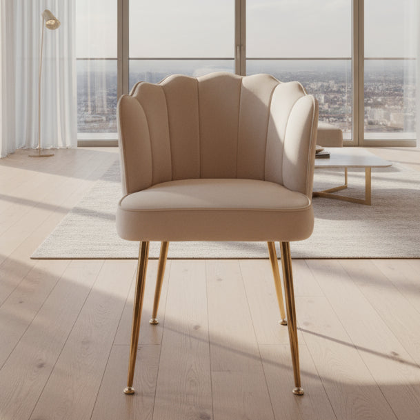 Sitial Corona Velvet Beige Gold