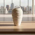 Florero Rústico Blanco