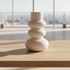 Jarrón de Cerámica Blanco — 24 cm