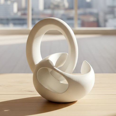 Jarrón Circular Moderno — Set de 2 Piezas