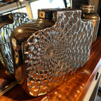 Florero Cerámico Cuadrado Plateado