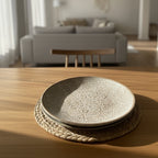 Plato Decorativo Mandala Blanco & Madera