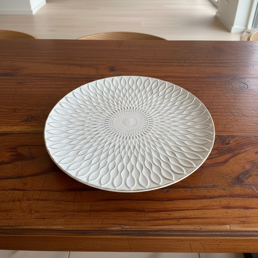 Plato Decorativo Vintage Dorado — Plástico