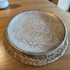 Plato Decorativo Mandala Blanco & Madera