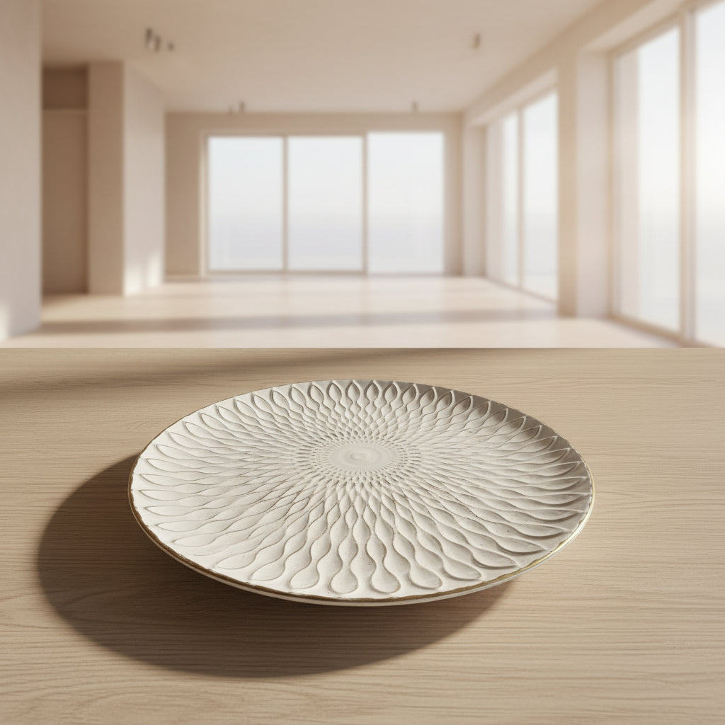 Plato Decorativo Vintage Dorado — Plástico